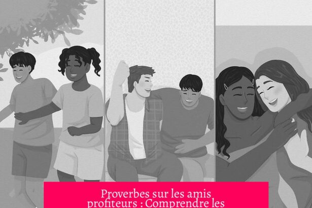 Proverbes sur les amis profiteurs : Comprendre les dynamiques d'amitié déséquilibrées