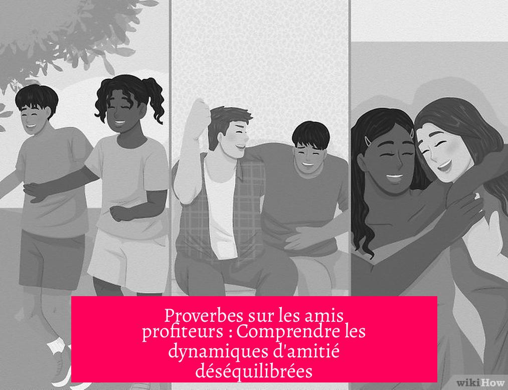 Proverbes sur les amis profiteurs : Comprendre les dynamiques d'amitié déséquilibrées
