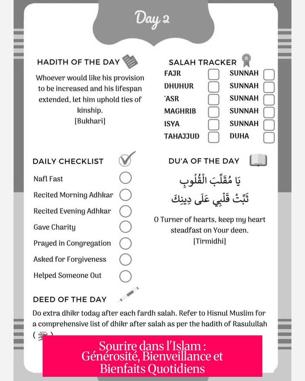 Sourire dans l'Islam : Générosité, Bienveillance et Bienfaits Quotidiens
