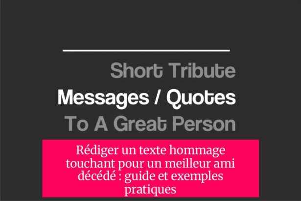 Rédiger un texte hommage touchant pour un meilleur ami décédé : guide et exemples pratiques