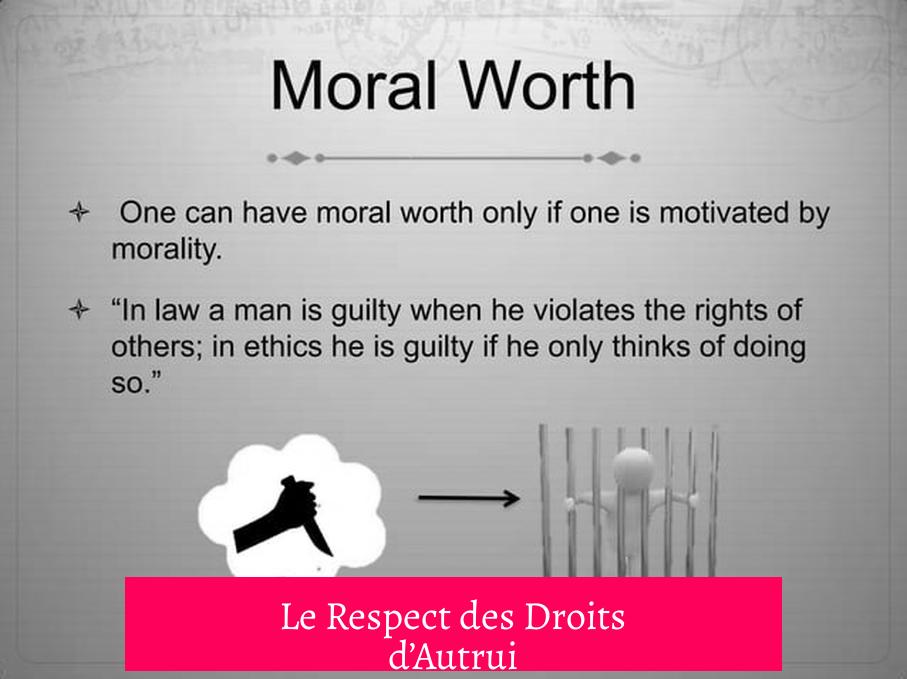 Le Respect des Droits d’Autrui
