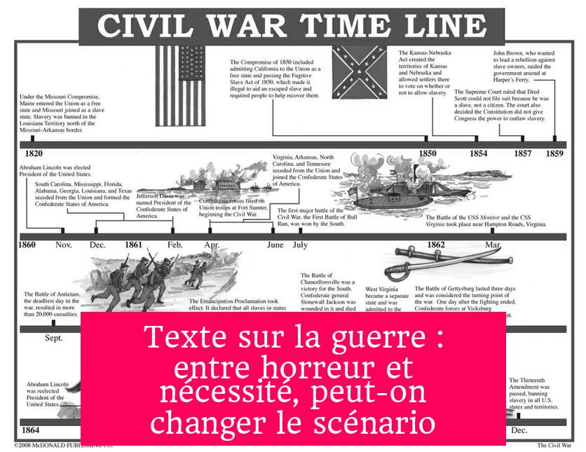 Texte sur la guerre : entre horreur et nécessité, peut-on changer le scénario ?
