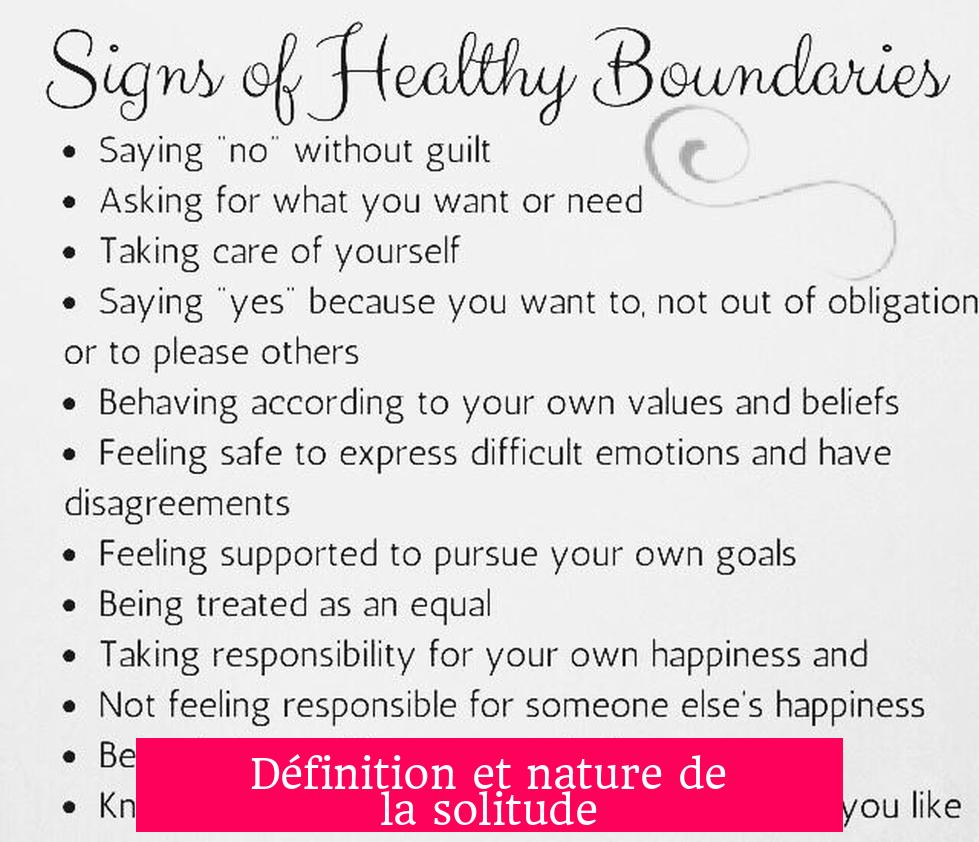 Définition et nature de la solitude
