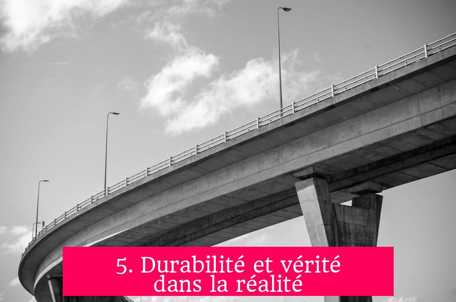 5. Durabilité et vérité dans la réalité