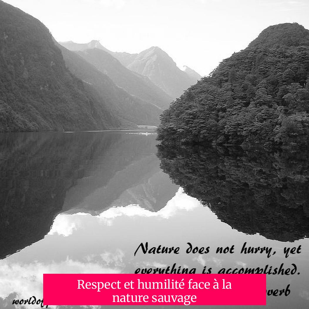 Respect et humilité face à la nature sauvage