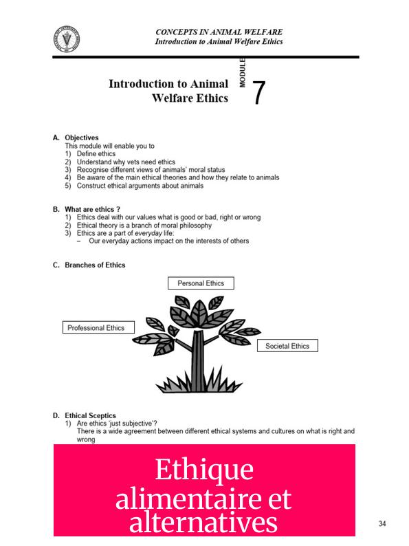 Ethique alimentaire et alternatives