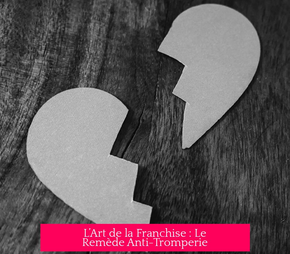 L’Art de la Franchise : Le Remède Anti-Tromperie
