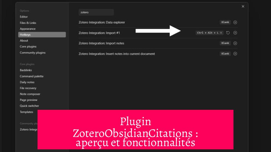 Plugin ZoteroObsidianCitations : aperçu et fonctionnalités