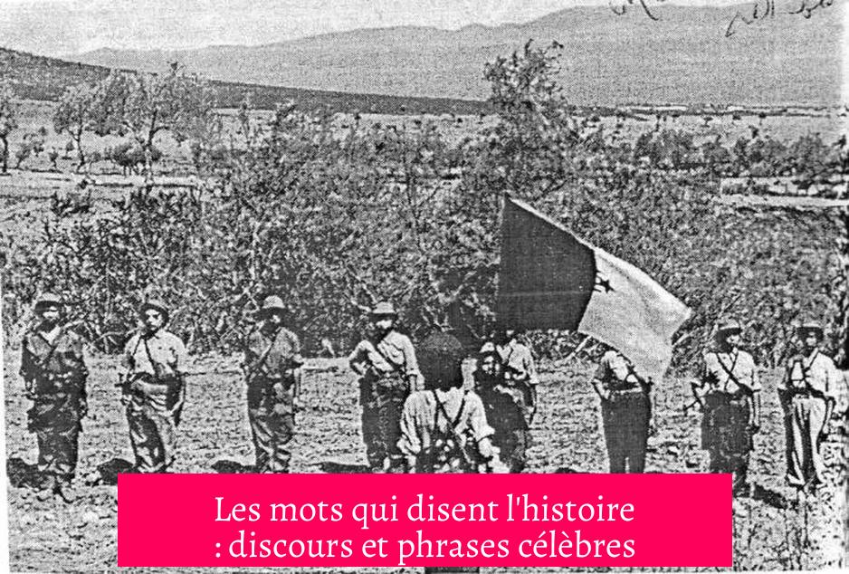 Les mots qui disent l'histoire : discours et phrases célèbres