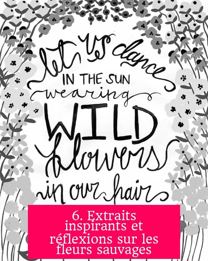 6. Extraits inspirants et réflexions sur les fleurs sauvages