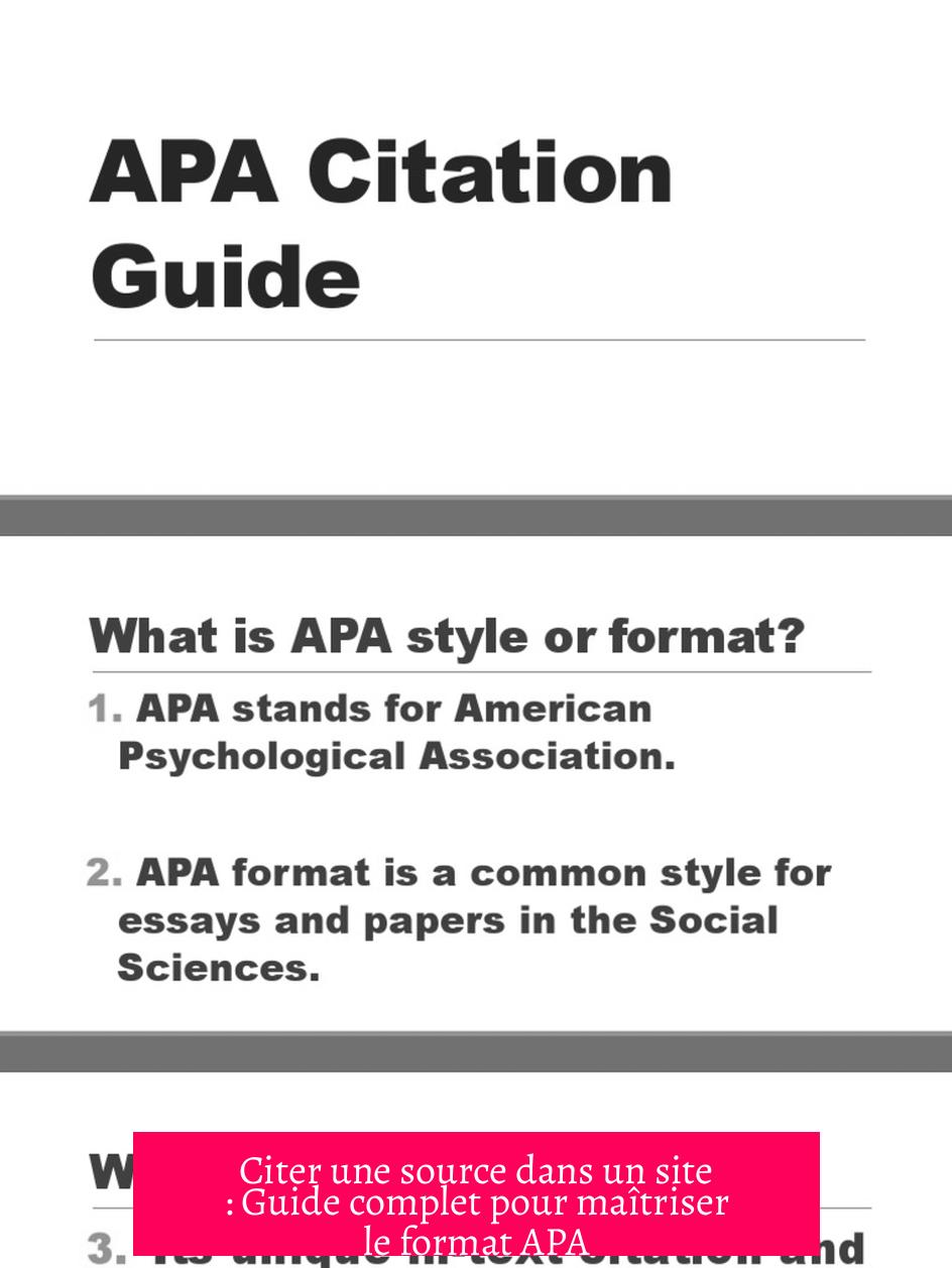 Citer une source dans un site : Guide complet pour maîtriser le format APA