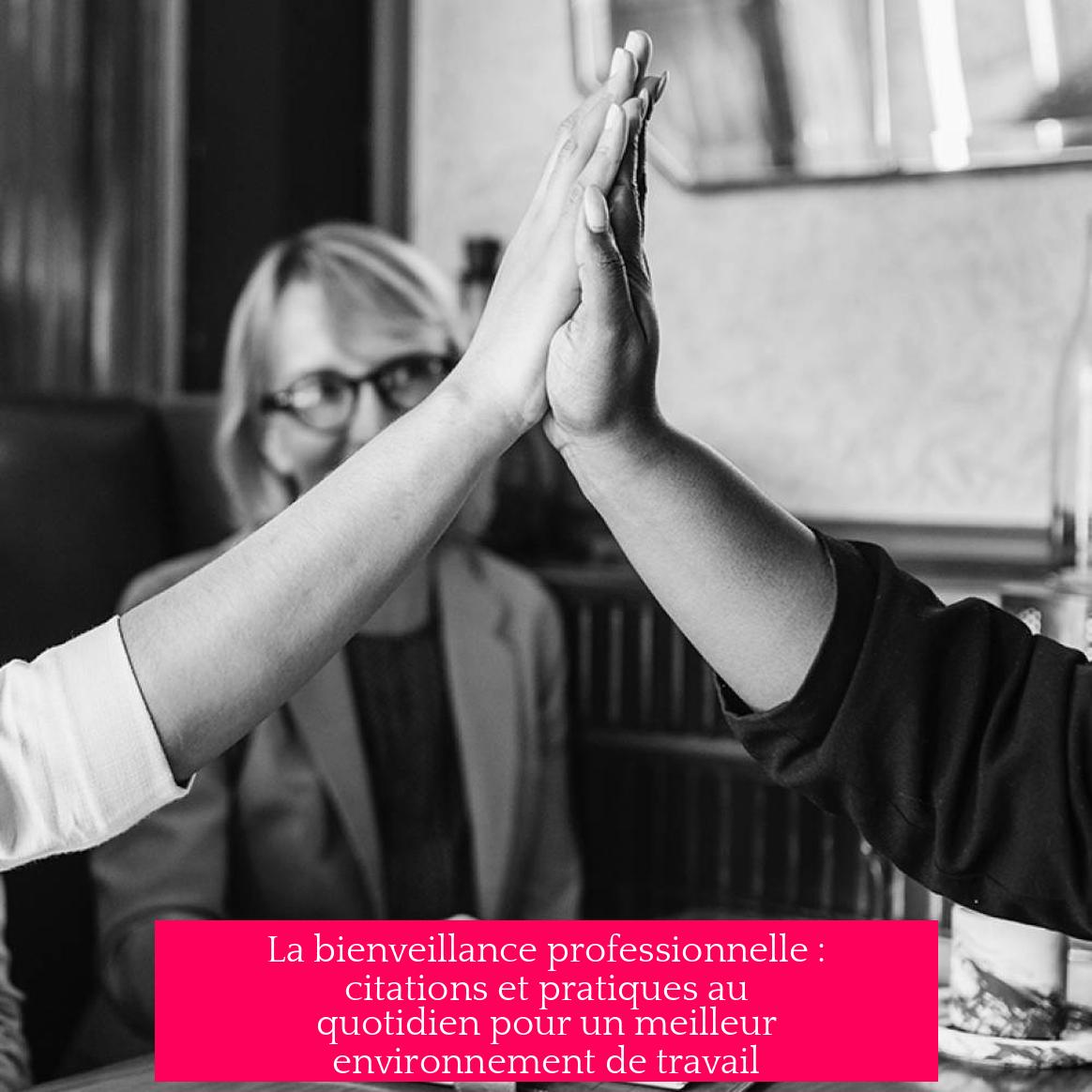 La bienveillance professionnelle : citations et pratiques au quotidien pour un meilleur environnement de travail