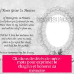 Citations de décès de mère : mots pour exprimer le chagrin et honorer sa mémoire