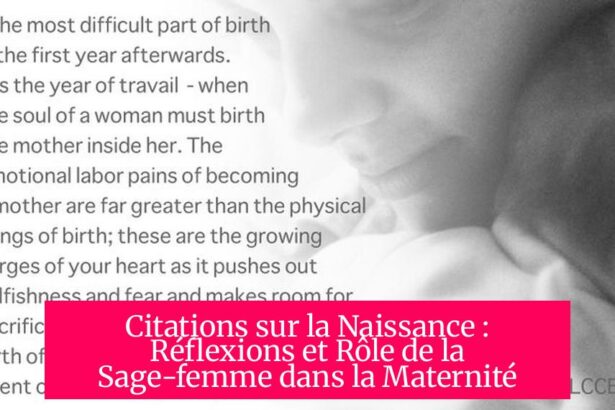 Citations sur la Naissance : Réflexions et Rôle de la Sage-femme dans la Maternité