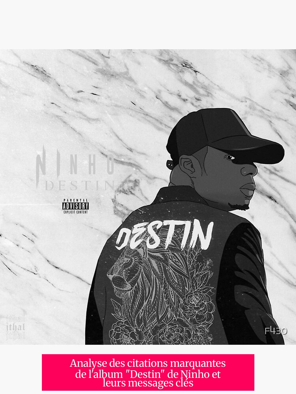 Analyse des citations marquantes de l'album "Destin" de Ninho et leurs messages clés