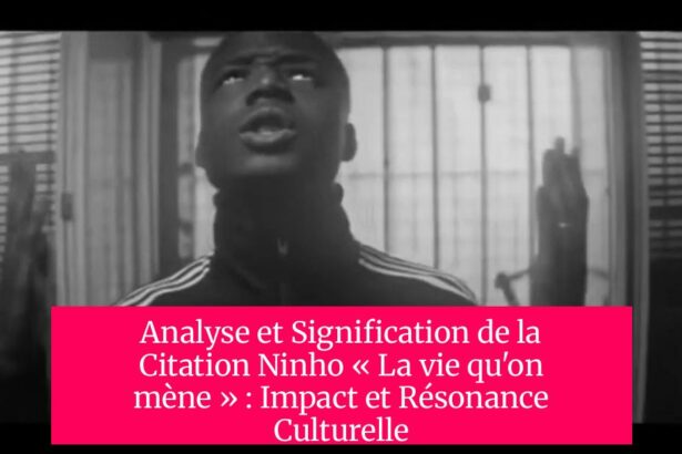 Analyse et Signification de la Citation Ninho « La vie qu'on mène » : Impact et Résonance Culturelle