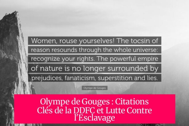 Olympe de Gouges : Citations Clés de la DDFC et Lutte Contre l'Esclavage