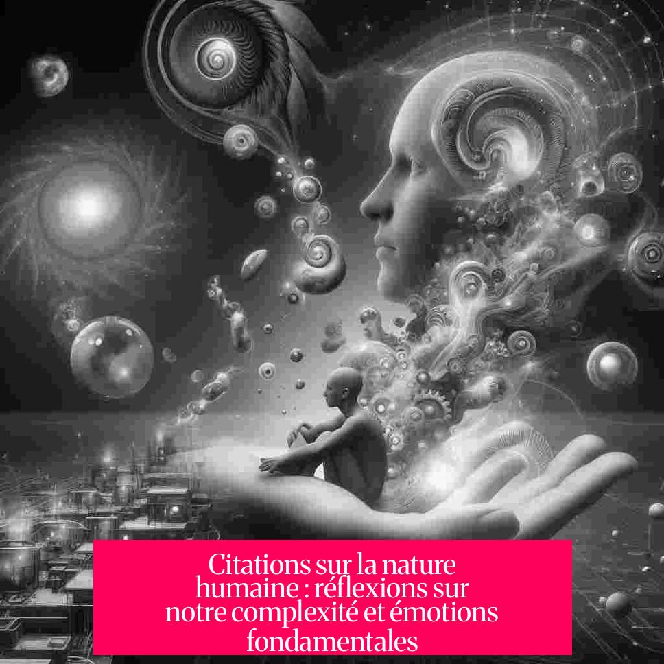 Citations sur la nature humaine : réflexions sur notre complexité et émotions fondamentales