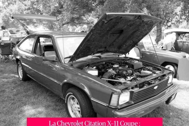 La Chevrolet Citation X-11 Coupe : Caractéristiques, Histoire et Valeur du Marché