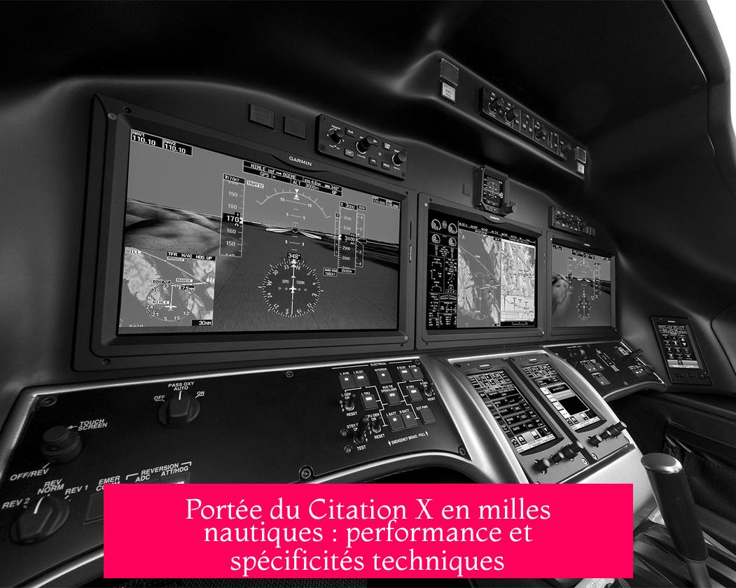 Portée du Citation X en milles nautiques : performance et spécificités techniques