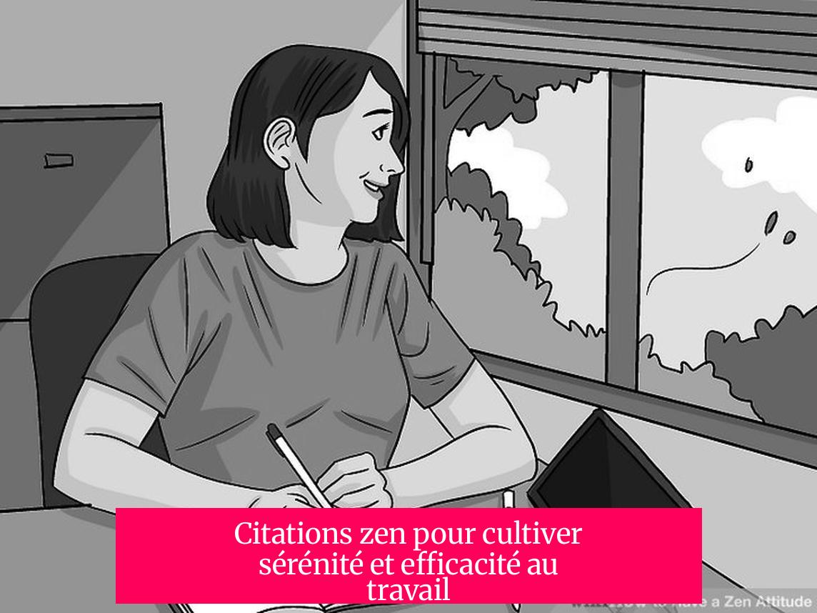 Citations zen pour cultiver sérénité et efficacité au travail