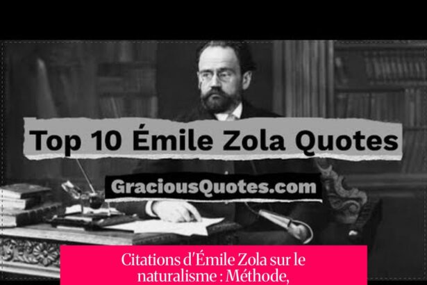 Citations d'Émile Zola sur le naturalisme : Méthode, engagement et héritage littéraire