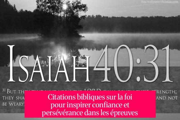 Citations bibliques sur la foi pour inspirer confiance et persévérance dans les épreuves