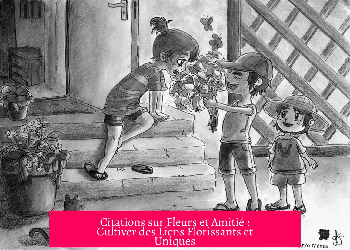 Citations sur Fleurs et Amitié : Cultiver des Liens Florissants et Uniques
