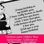 Citations pour Célébrer Mon Anniversaire : S'affirmer et Se Remercier Soi-même