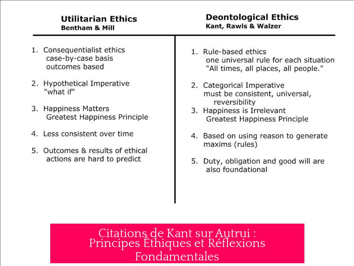 Citations de Kant sur Autrui : Principes Éthiques et Réflexions Fondamentales