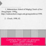 Comment bien citer un annuaire scolaire : guide complet et exemples pratiques