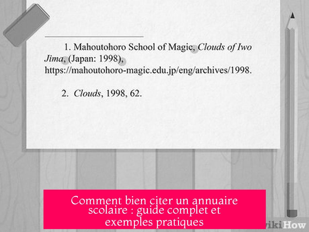 Comment bien citer un annuaire scolaire : guide complet et exemples pratiques