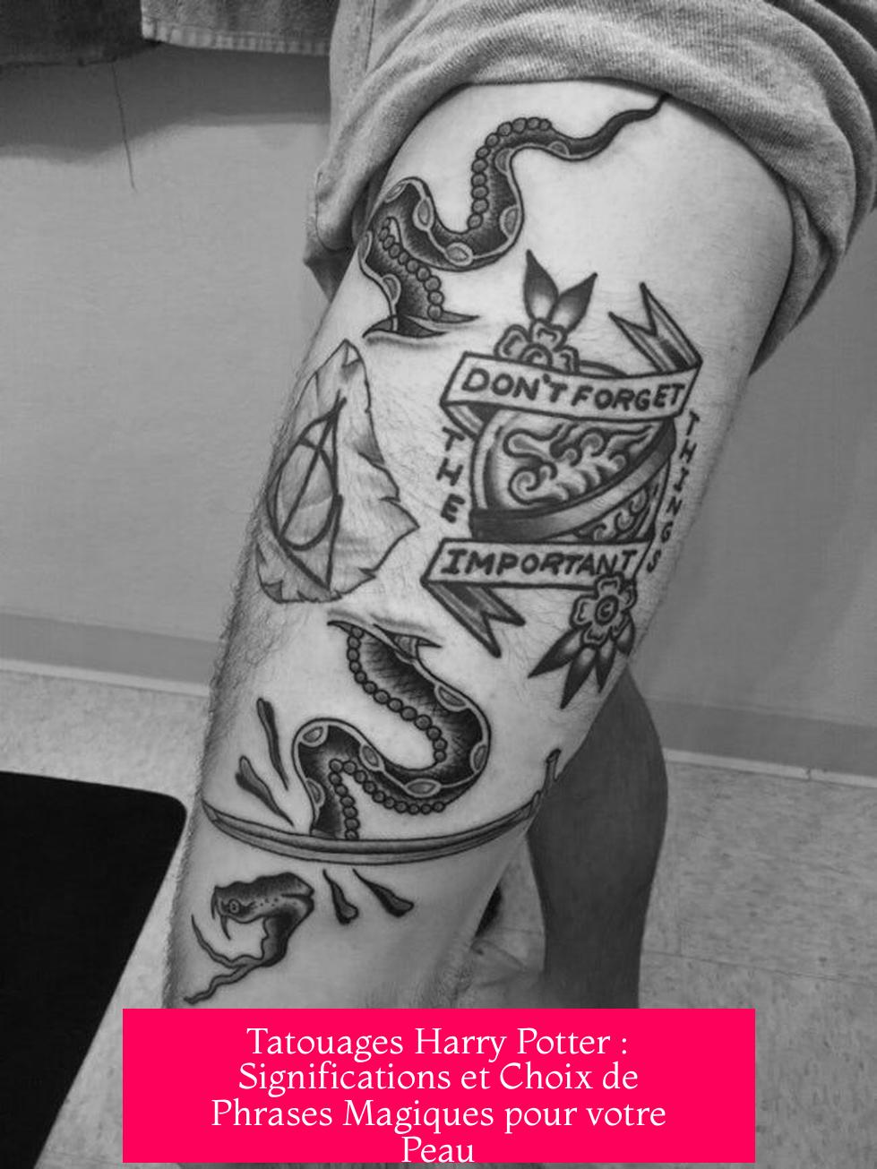 Tatouages Harry Potter : Significations et Choix de Phrases Magiques pour votre Peau