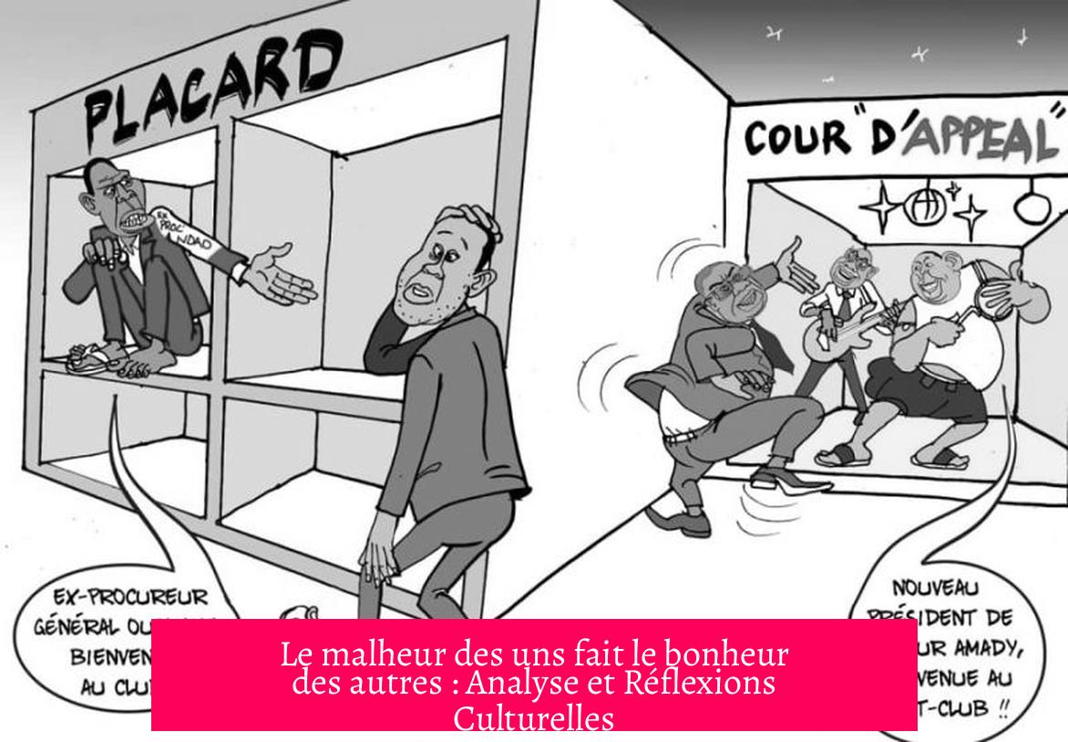 Le malheur des uns fait le bonheur des autres : Analyse et Réflexions Culturelles