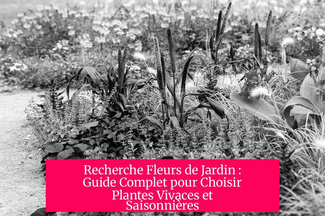 Recherche Fleurs de Jardin : Guide Complet pour Choisir Plantes Vivaces et Saisonnières