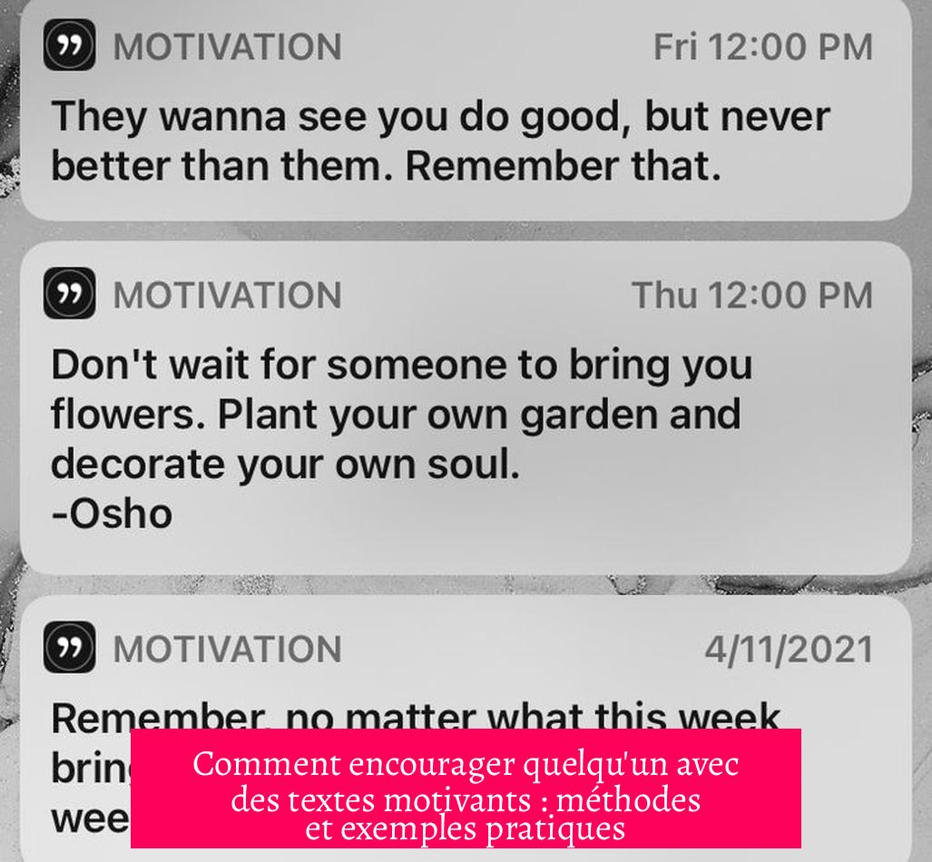 Comment encourager quelqu'un avec des textes motivants : méthodes et exemples pratiques