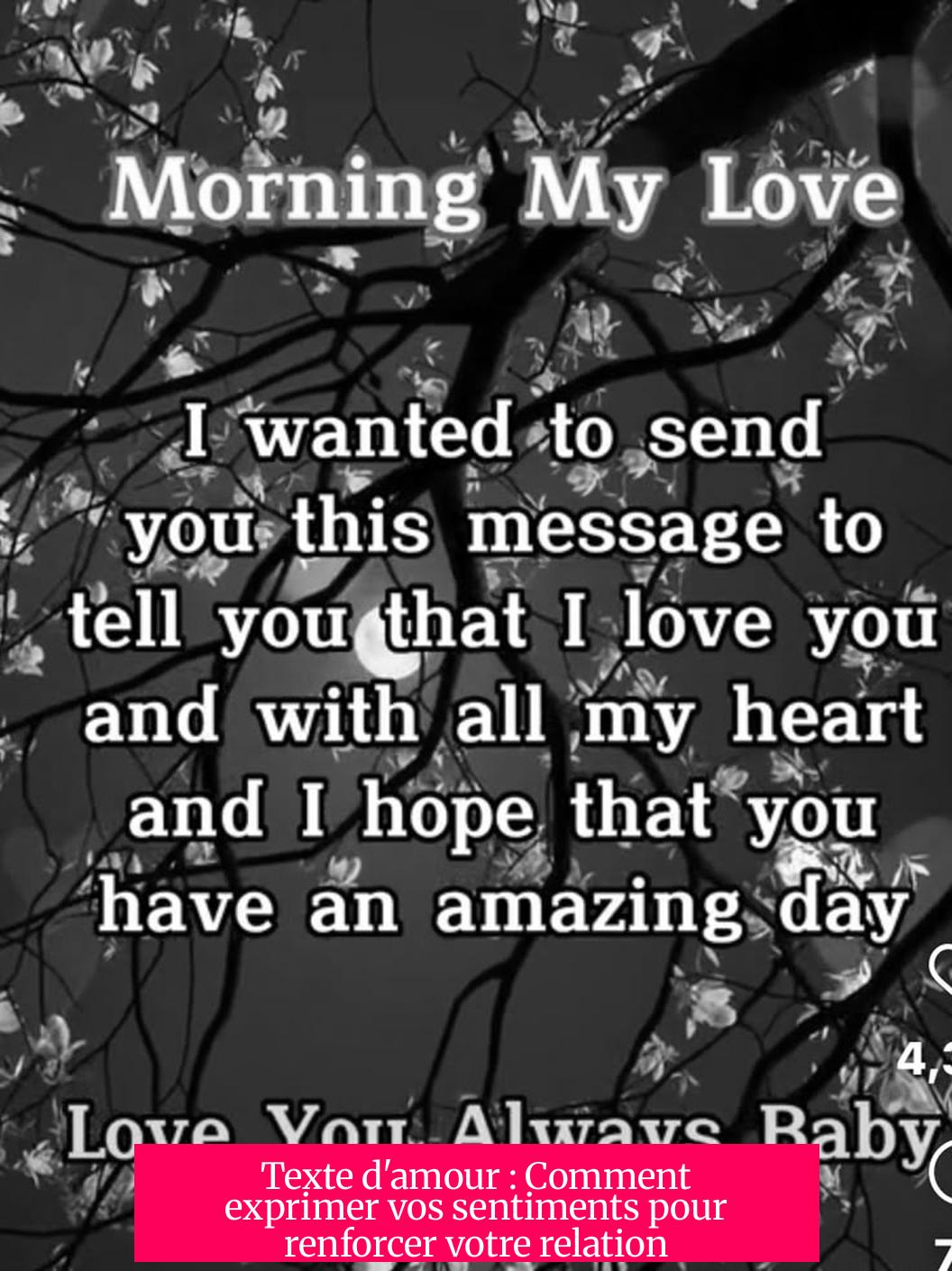 Texte d'amour : Comment exprimer vos sentiments pour renforcer votre relation
