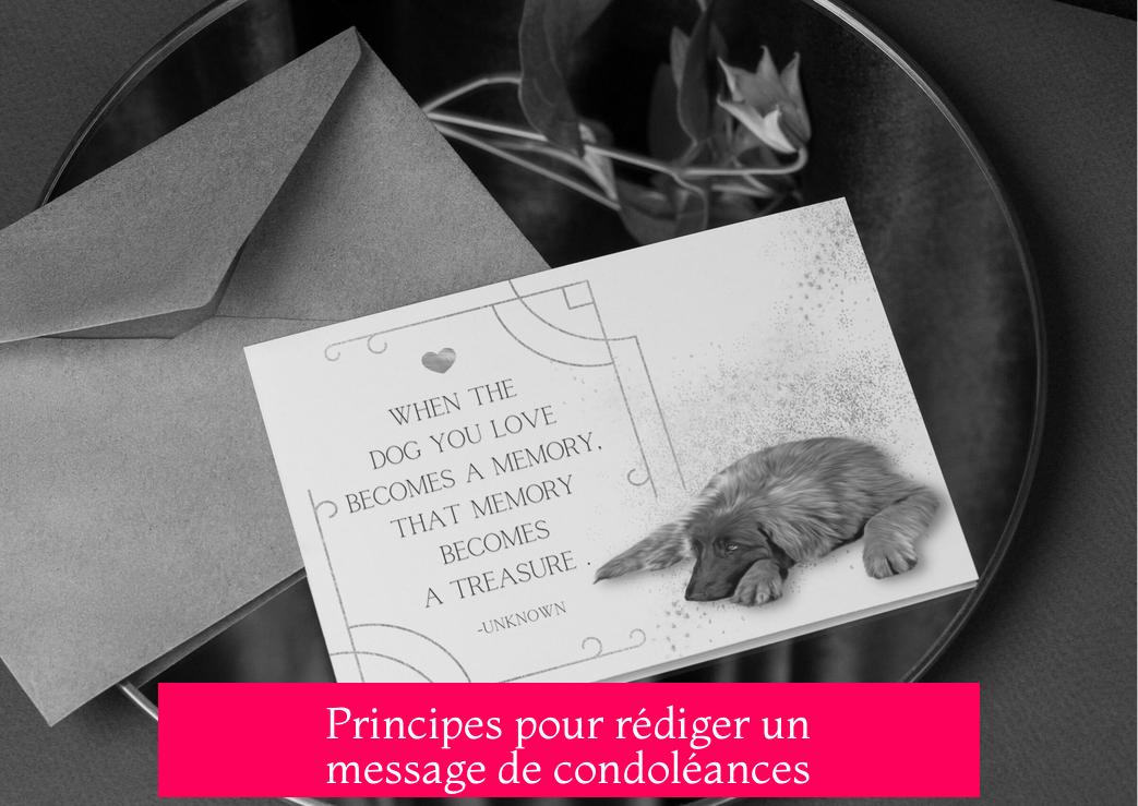 Principes pour rédiger un message de condoléances