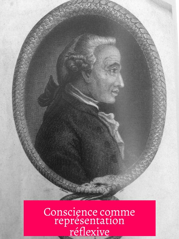 Conscience comme représentation réflexive