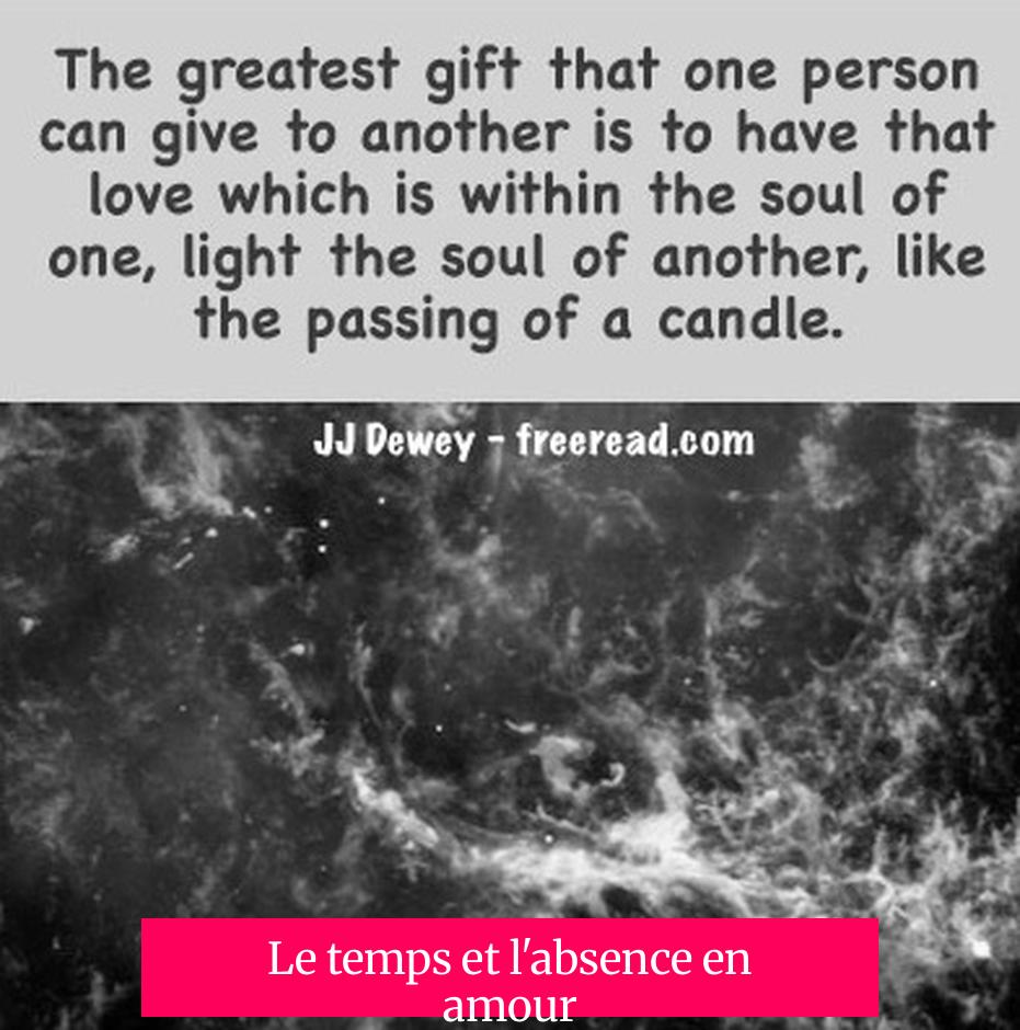 Le temps et l'absence en amour