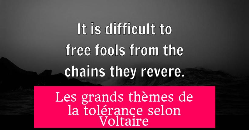 Les grands thèmes de la tolérance selon Voltaire