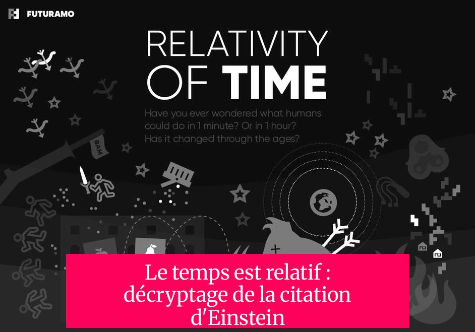 Le temps est relatif : décryptage de la citation d'Einstein