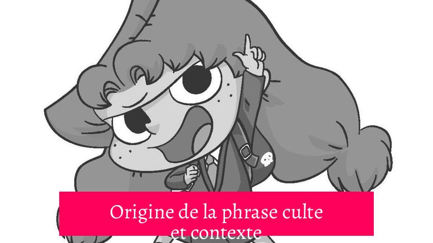 Origine de la phrase culte et contexte