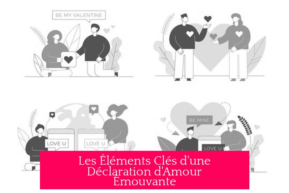 Les Éléments Clés d'une Déclaration d'Amour Émouvante