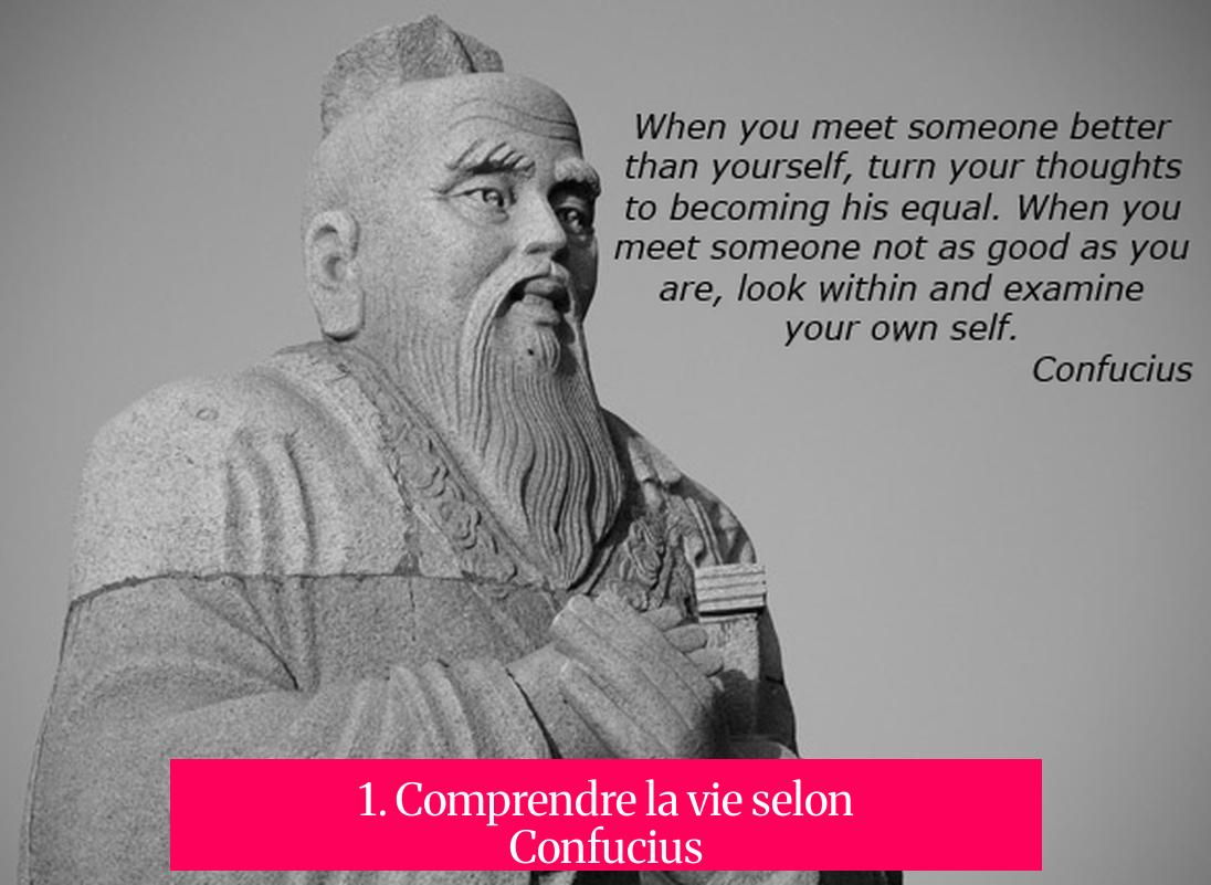 1. Comprendre la vie selon Confucius