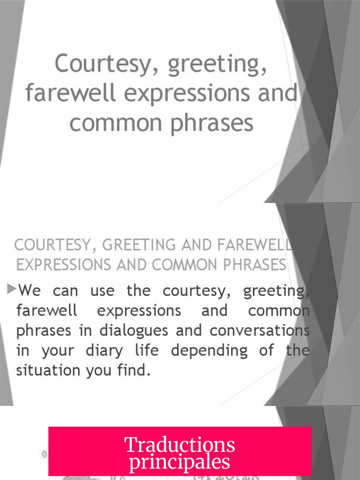 Traductions principales