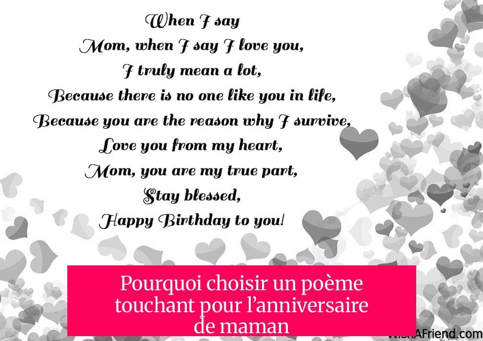 Pourquoi choisir un poème touchant pour l’anniversaire de maman ?