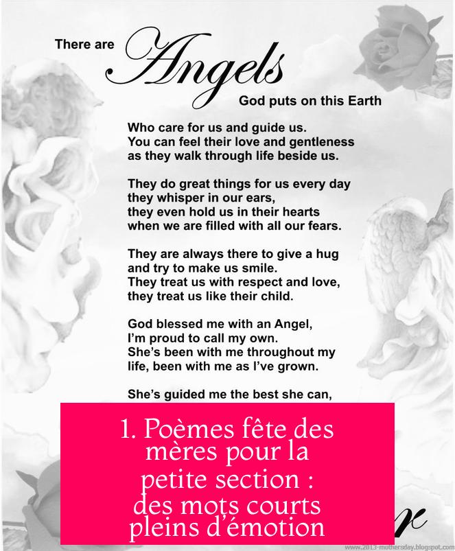 1. Poèmes fête des mères pour la petite section : des mots courts pleins d’émotion