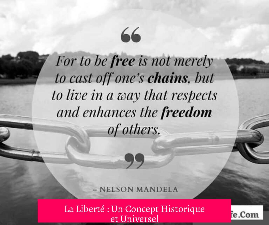 La Liberté : Un Concept Historique et Universel