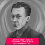 Citation d'Albert Camus sur l'importance d'être différent et authentique en 2024